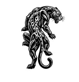 löwe-tattoo im blackwork-stil
