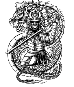 drache-tattoo im japanese irezumi-stil