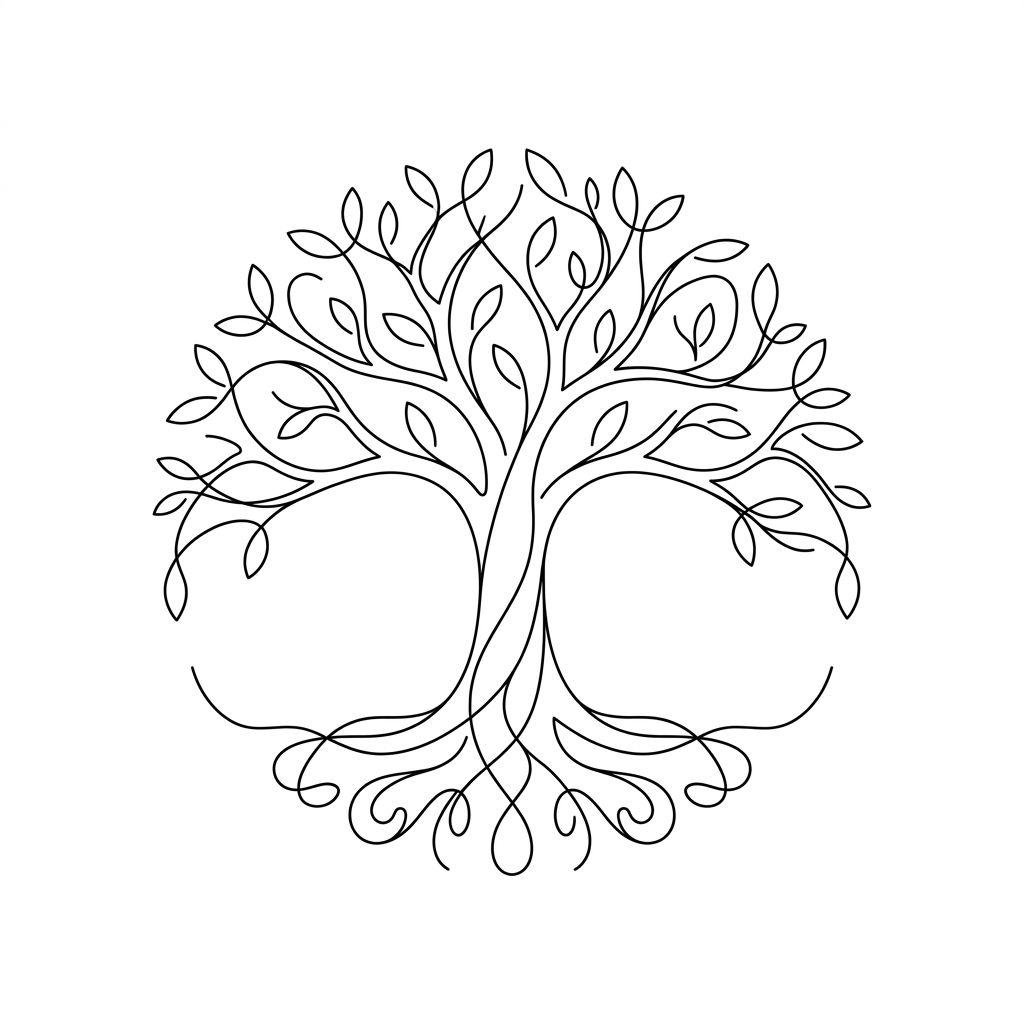 lebensbaum-tattoo minimalistischer lebensbaum