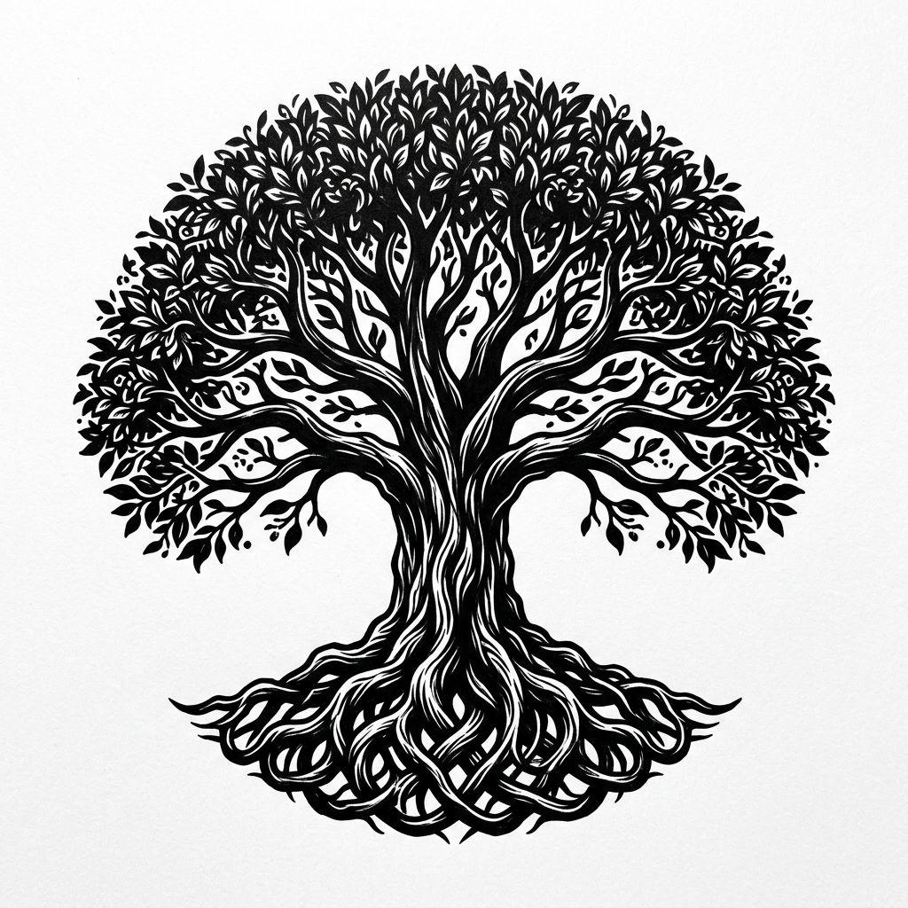 lebensbaum-tattoo lebensbaum blackwork