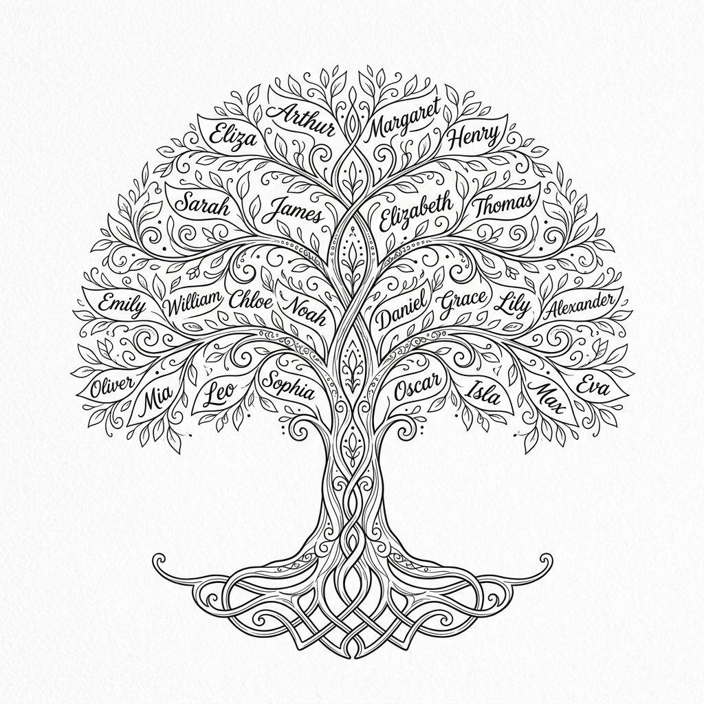 lebensbaum-tattoo lebensbaum mit vornamen
