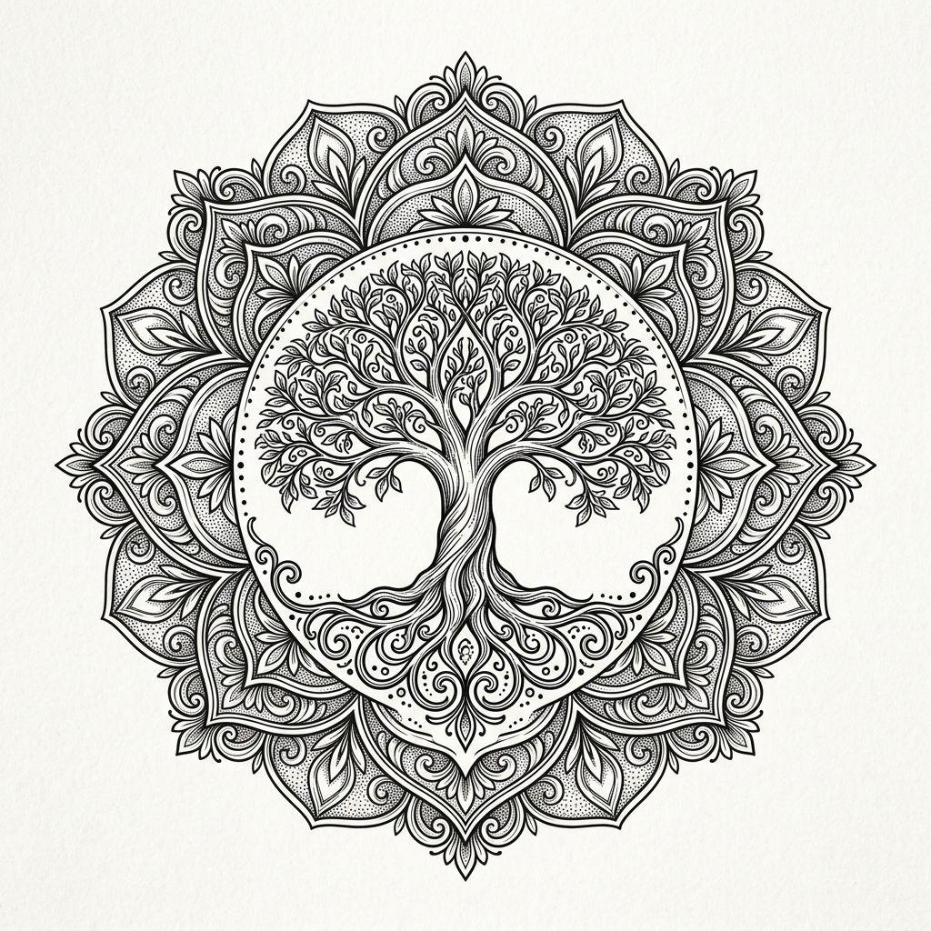 lebensbaum-tattoo lebensbaum mandala