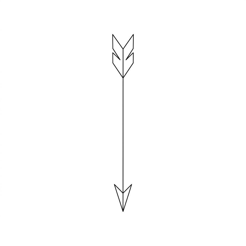 unterarm mann-tattoo minimalistischer pfeil