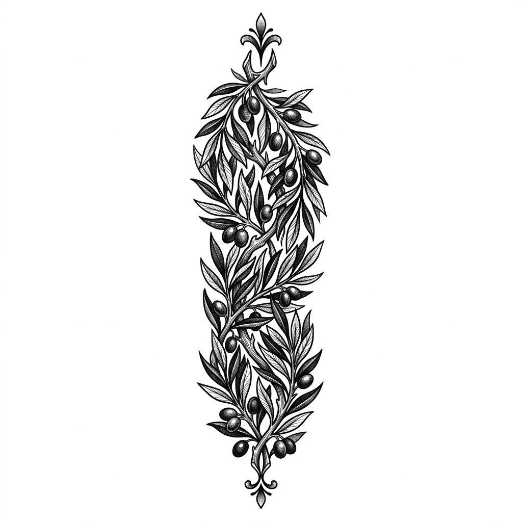 unterarm mann-tattoo olivenzweig
