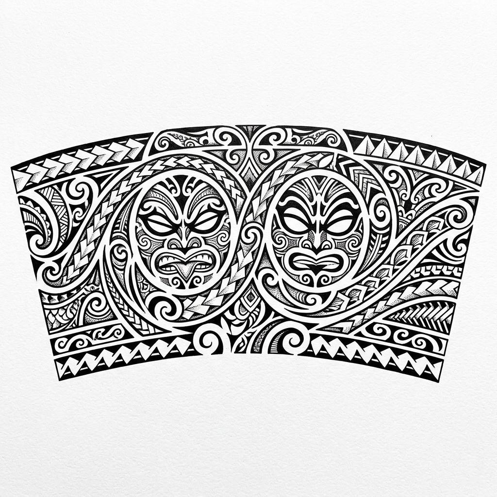 unterarm mann-tattoo maori arm band