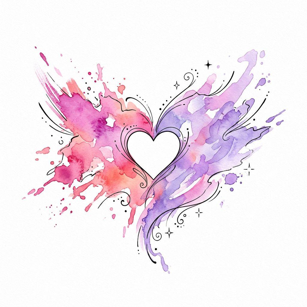 beste freundin-tattoo watercolor-splashs im duo