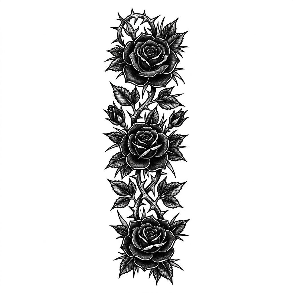 arm-tattoo maskuline blumen-komposition