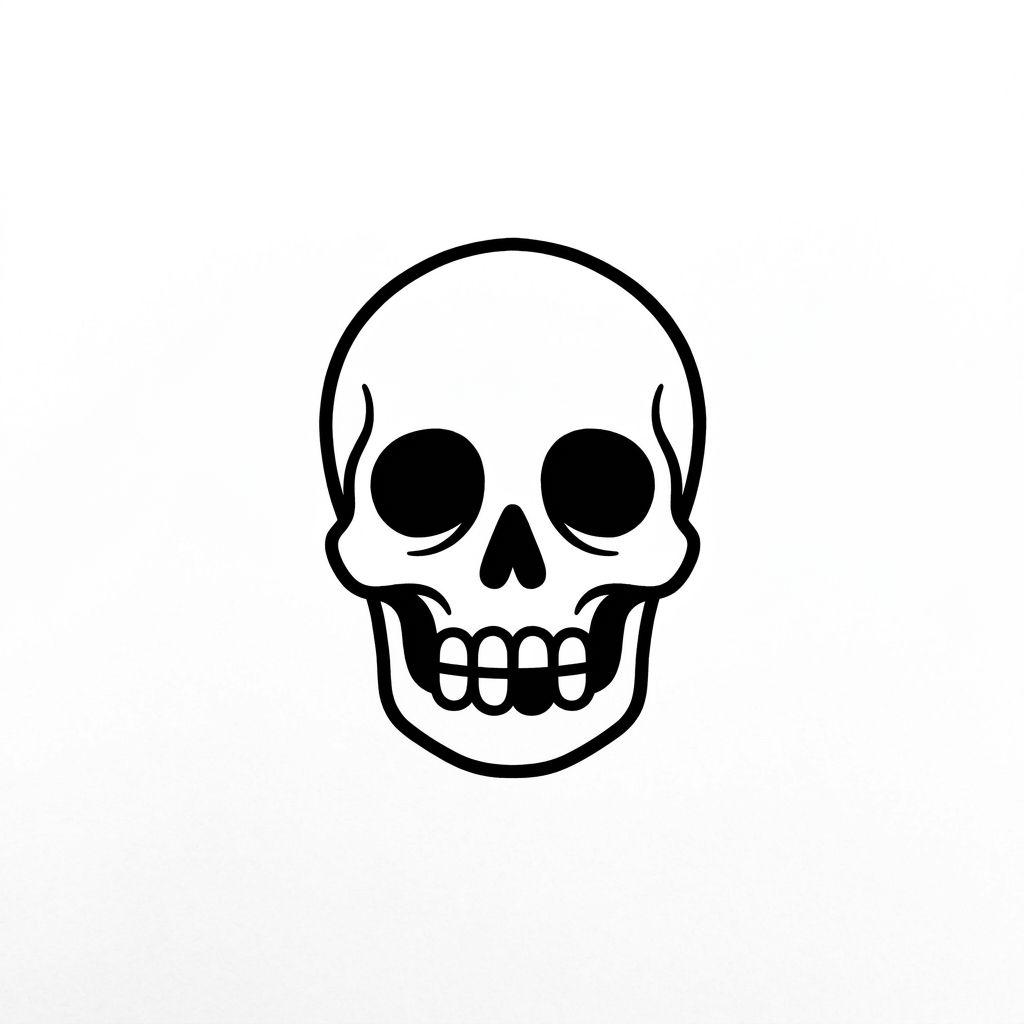 knöchel-tattoo minimalistischer schädel