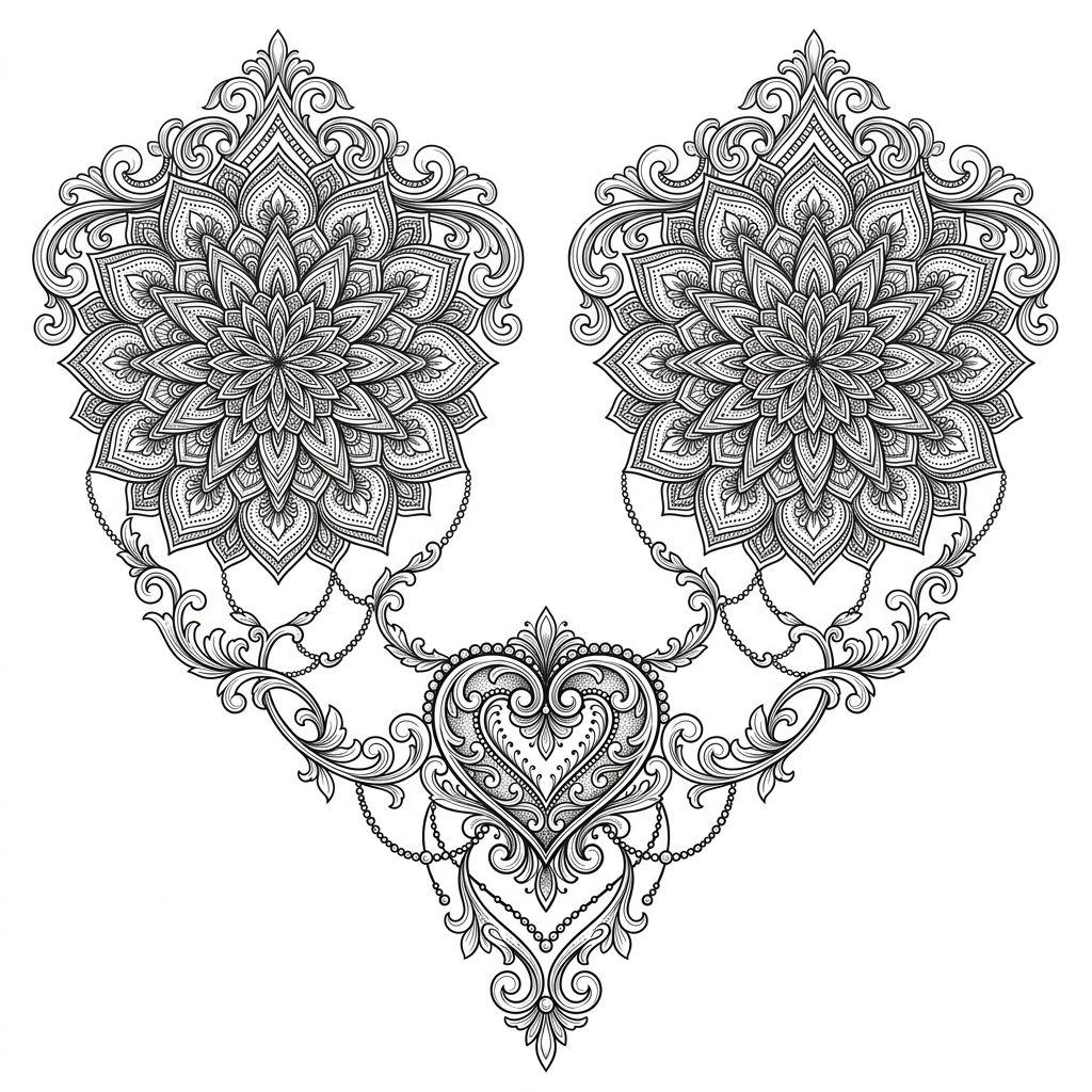 idée tatouage commun mandala double