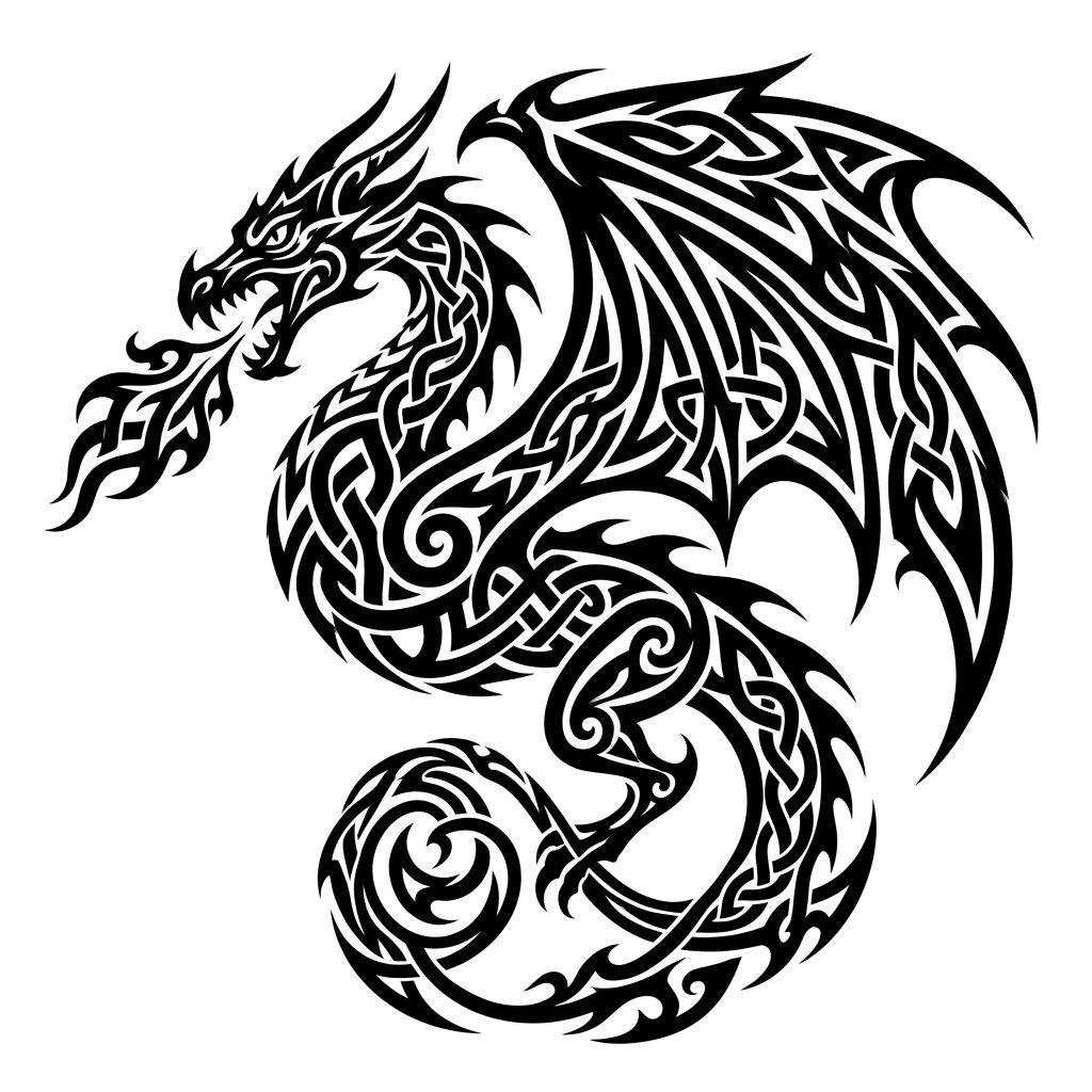 drache-tattoo drache keltisch tribal