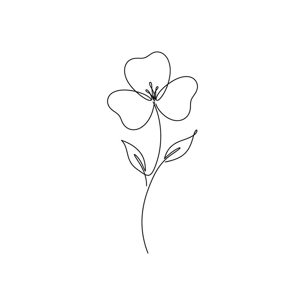 frau-tattoo minimalistische blume
