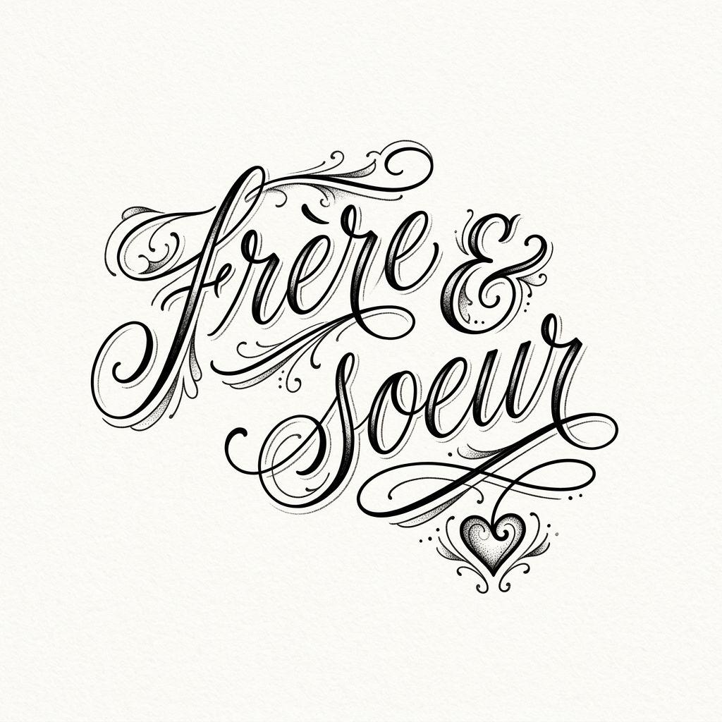 geschwister-tattoo geschwister-lettering