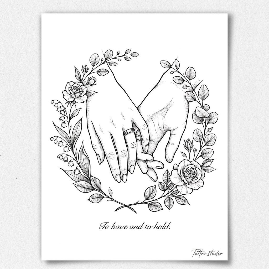 hochzeit-tattoo ewige liebende premium