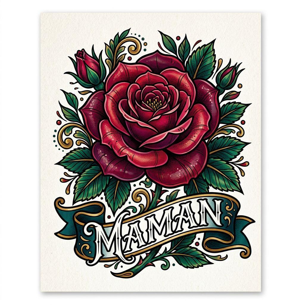 mama-tattoo neo-traditional rosen mama