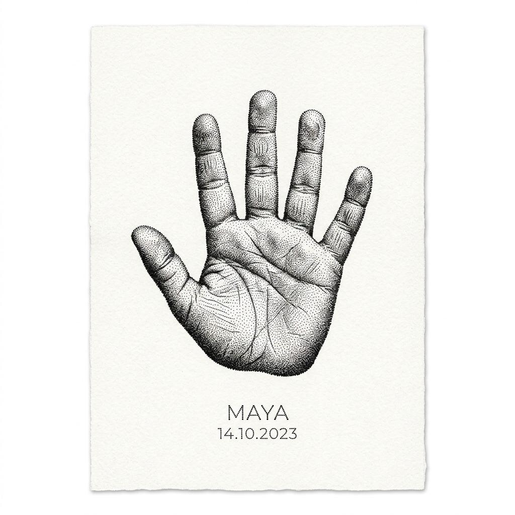 mama-tattoo handabdruck als dotwork