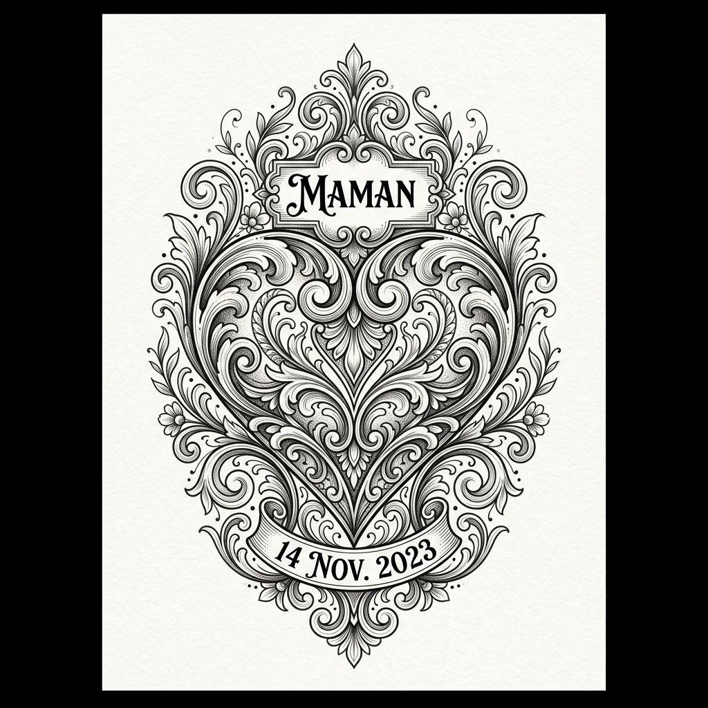 mama-tattoo ornamentales herz "mama"