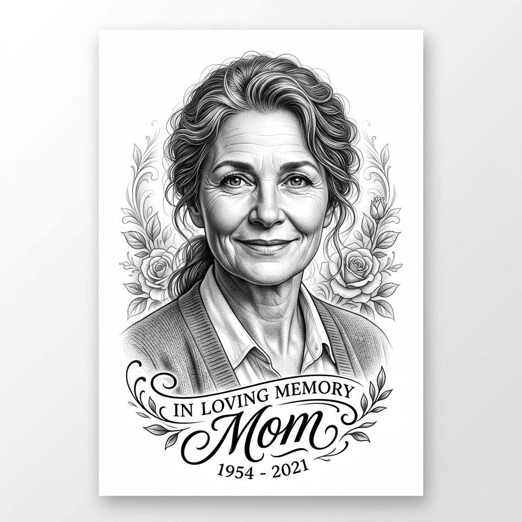 mama-tattoo realistisches portrait mama