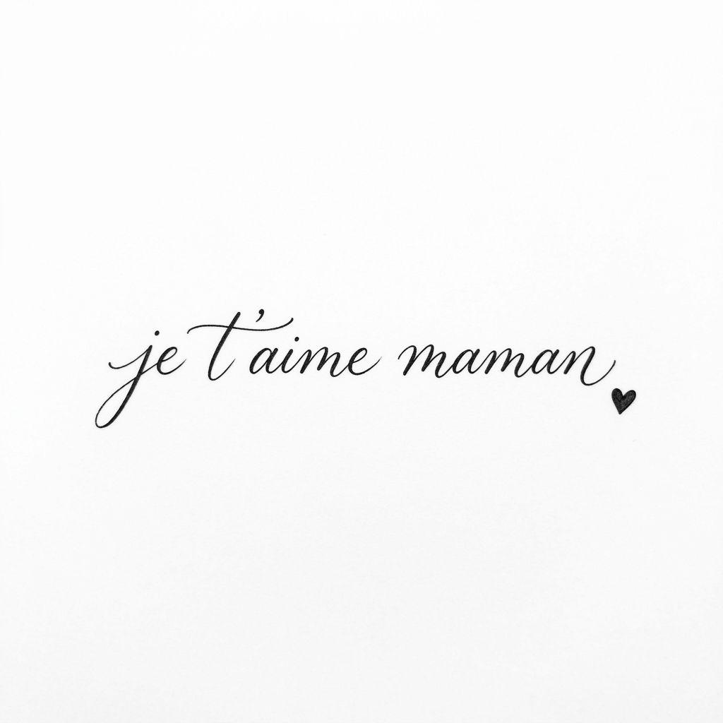 mama-tattoo lettering "ich liebe dich mama"