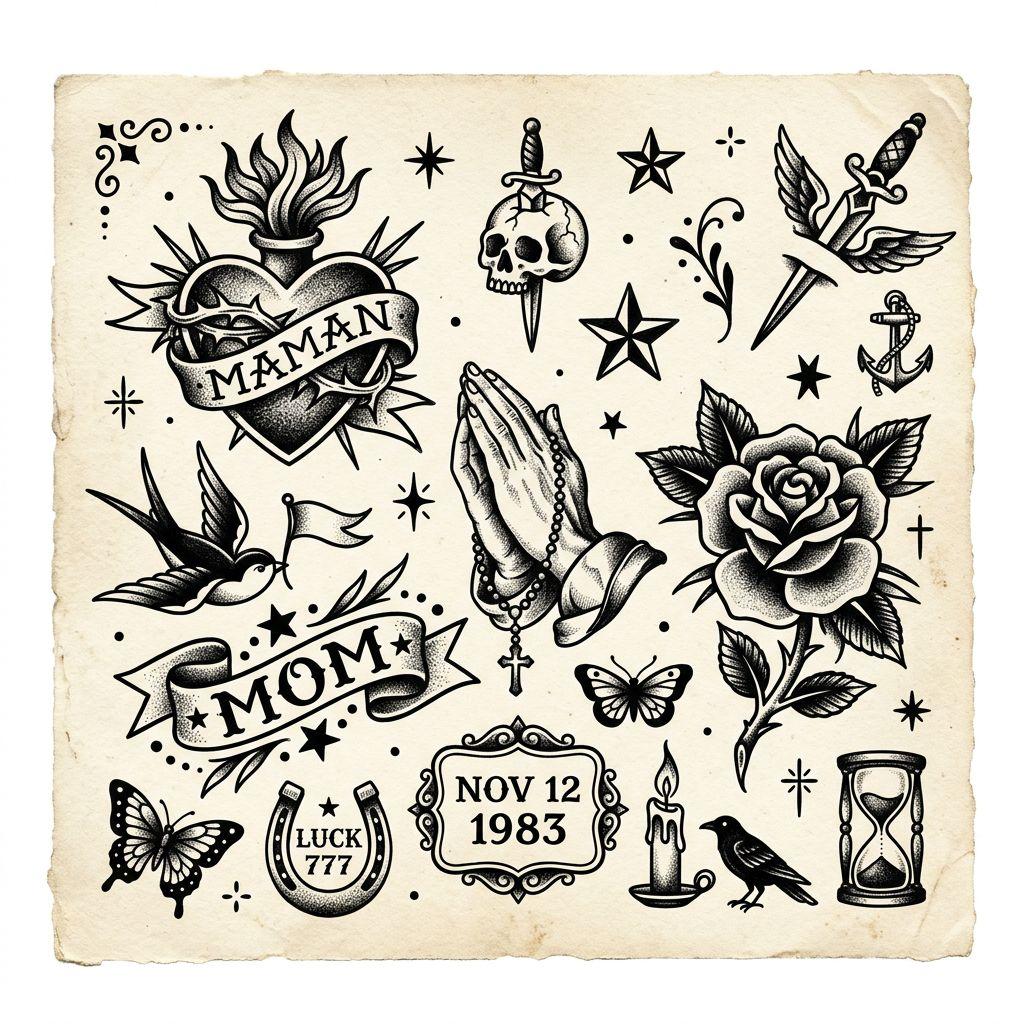 mama-tattoo patchwork hommage flash