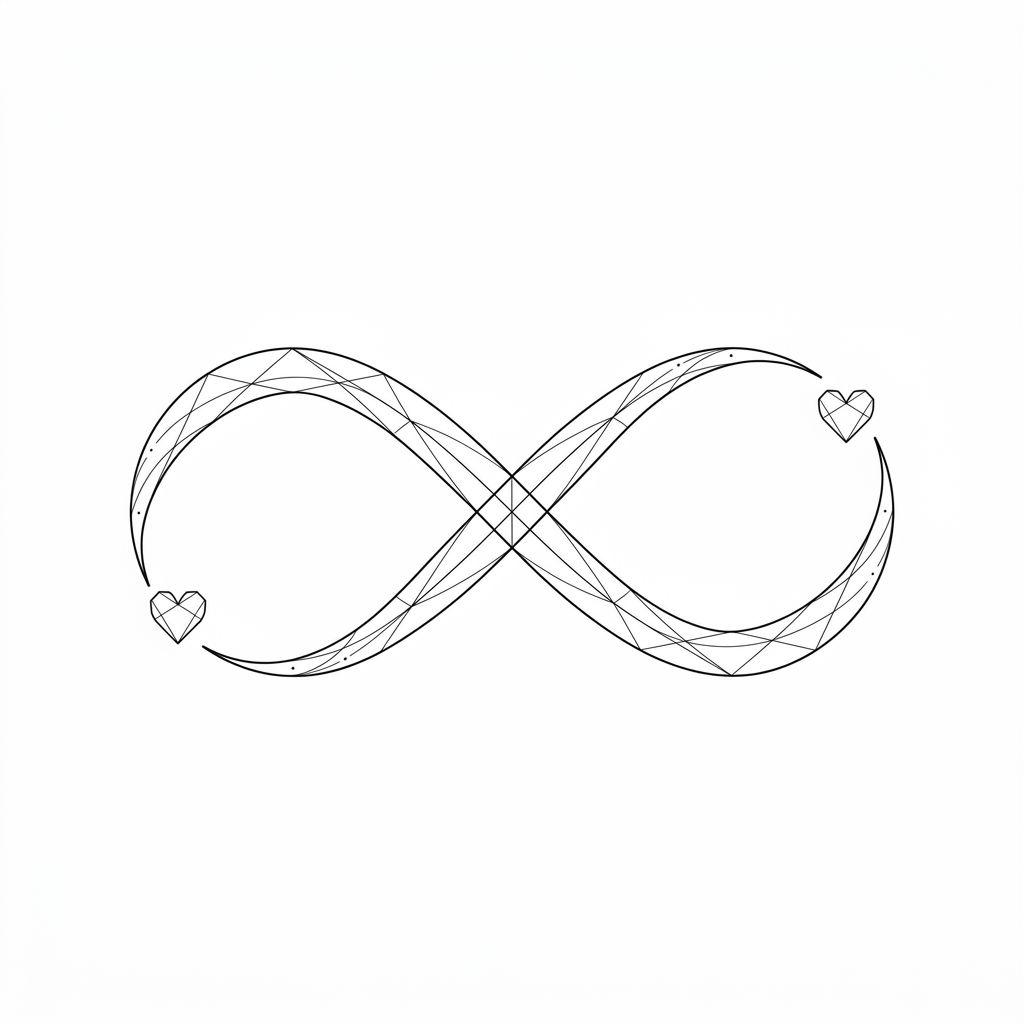 idée tatouage meilleure amie cercle d'infini geometrique