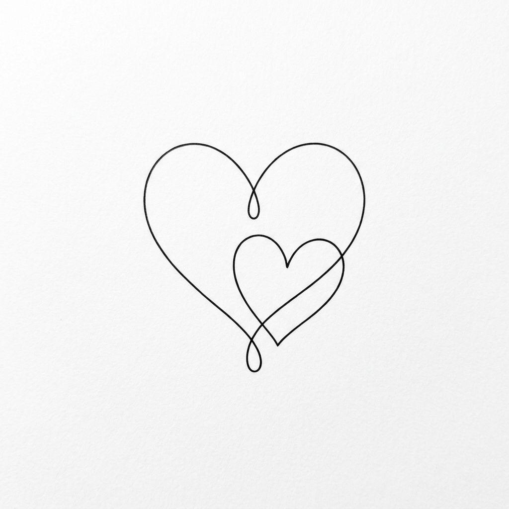 mutter-tochter-tattoo minimalistische mutter-tochter-herzen