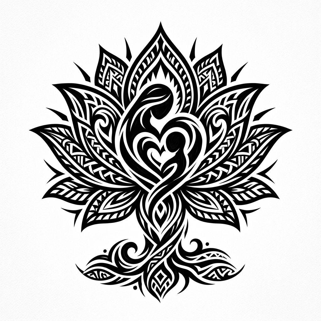 mutter-tochter-tattoo tribal-lotus