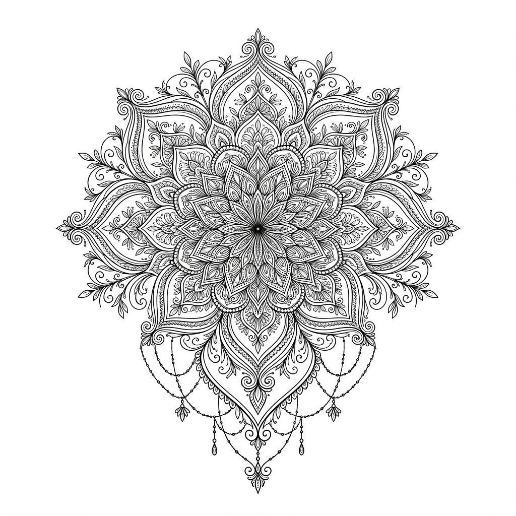 nacken-tattoo ornamentales mandala
