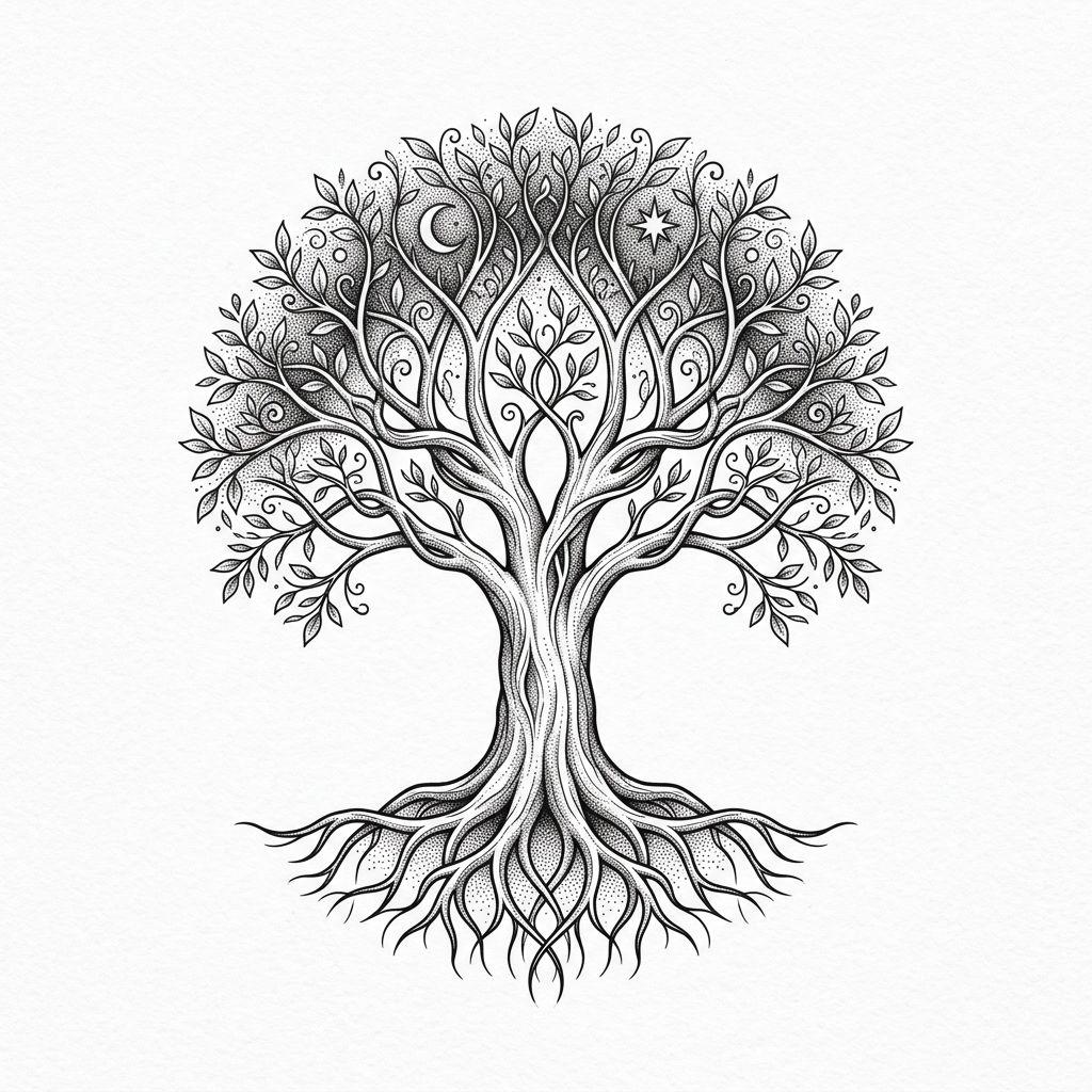 vater-tochter-tattoo spiritueller lebensbaum