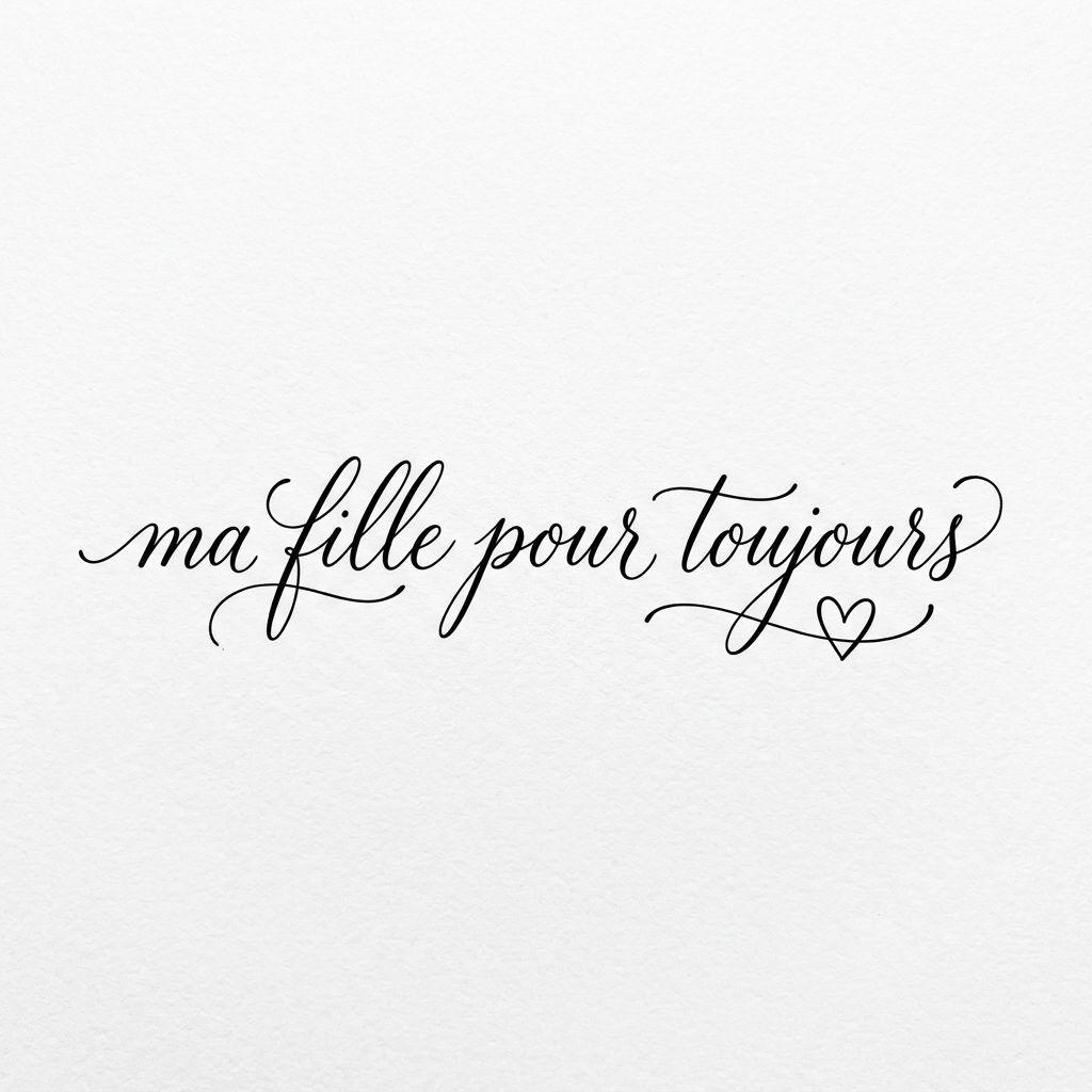 vater-tochter-tattoo lettering für immer