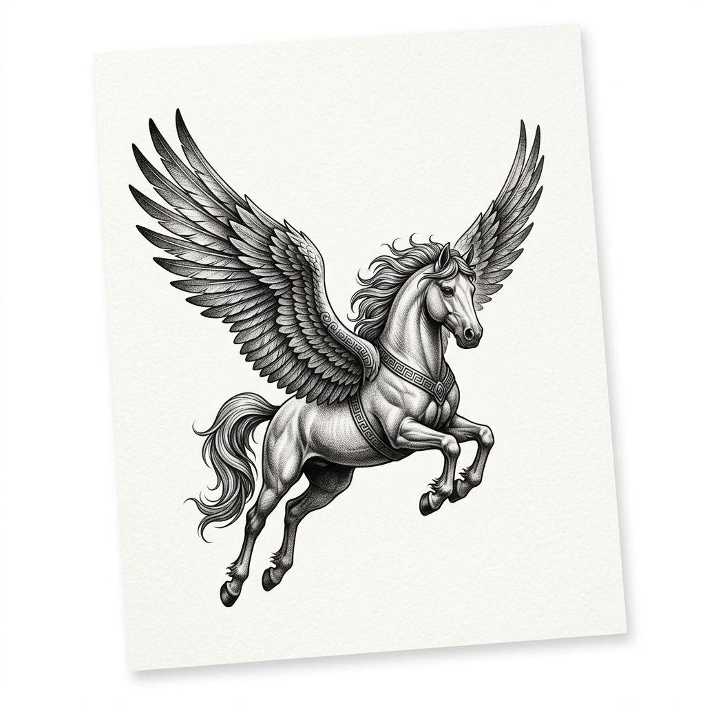 handgelenk-tattoo mythologischer pegasus