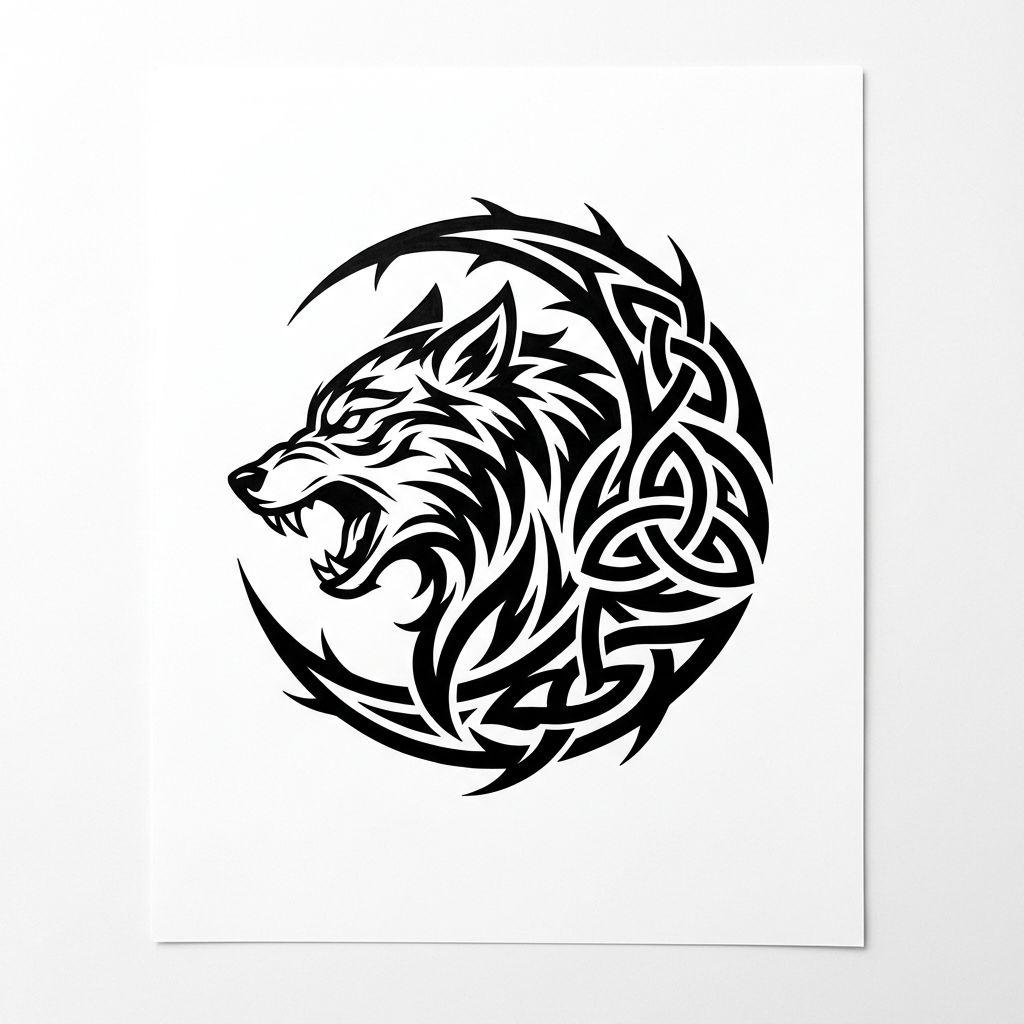 tribal-tattoo minimalistisches blackwork-tribal