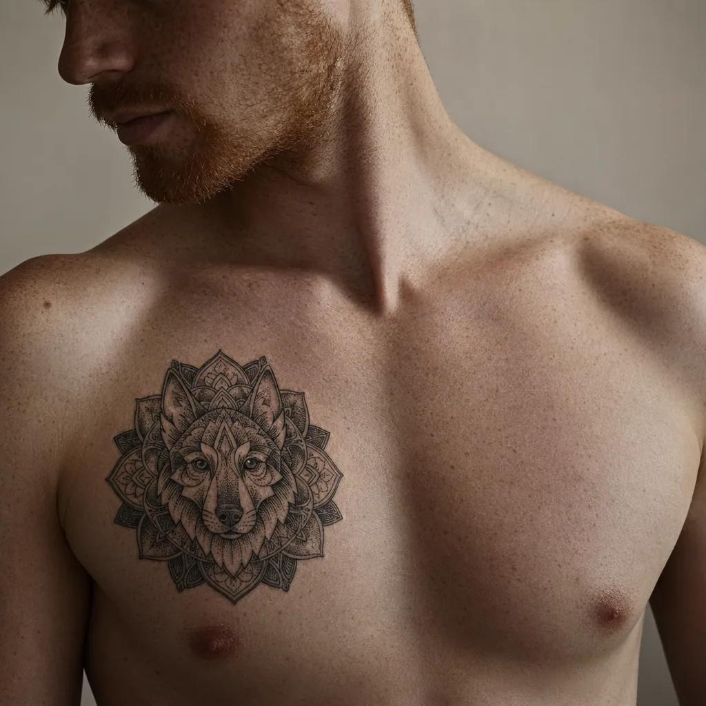 idée tatouage chien mandala chien