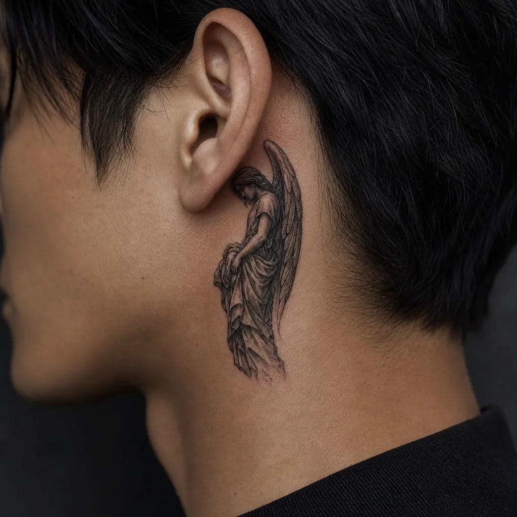 idée tatouage deuil ange mythologique