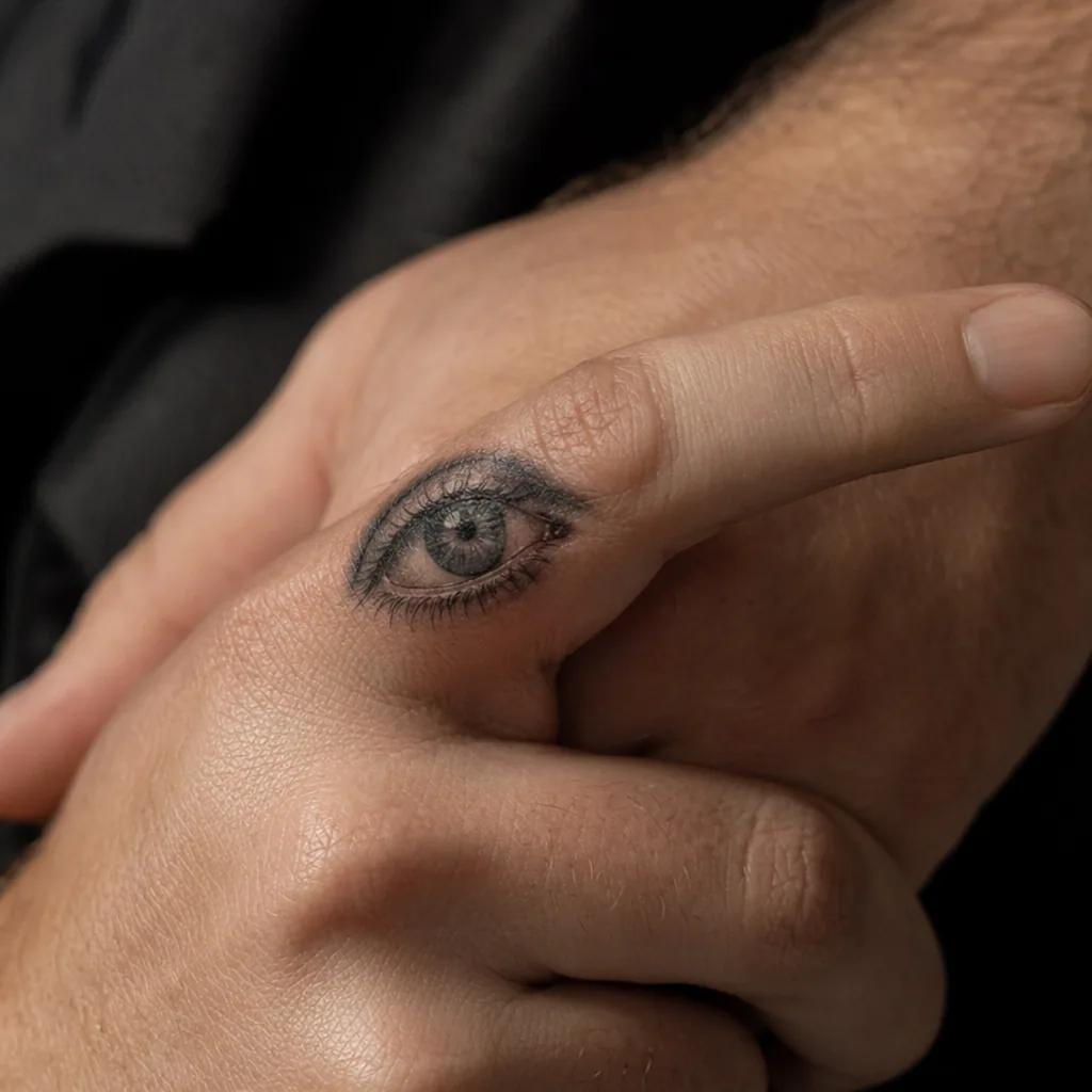 finger-tattoo blackwork symbol