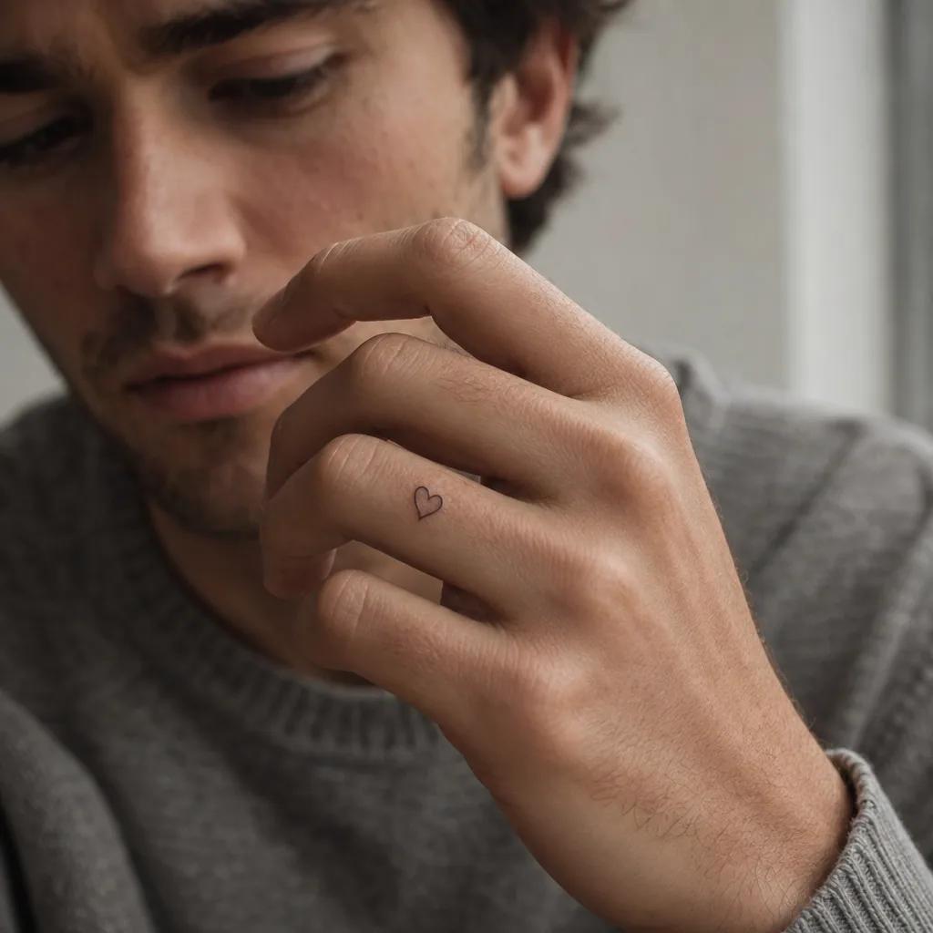 finger-tattoo feiner blumenzweig