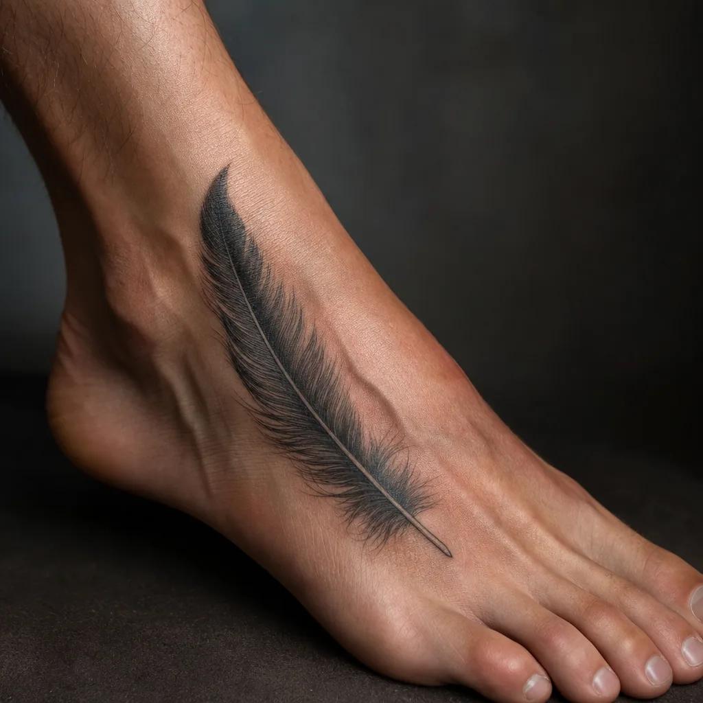 fuß-tattoo blackwork-symbol