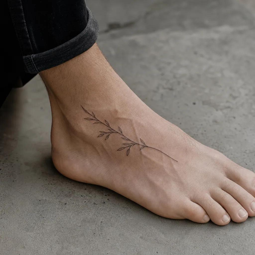 fuß-tattoo kompakte realistische rose