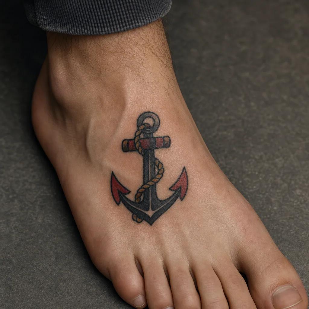 fuß-tattoo minimalistischer totenkopf