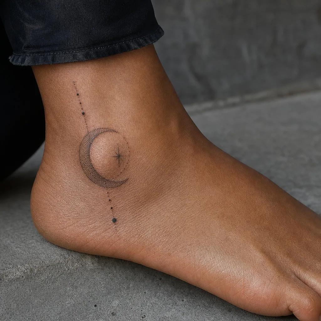 fuß-tattoo mythologischer dreizack