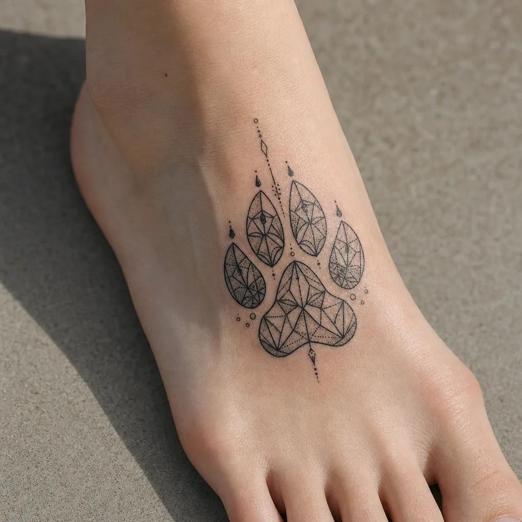 fuß-tattoo tribal-pfeil