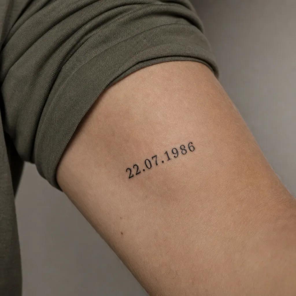 geburtsdatum-tattoo 3d-datum im realismus