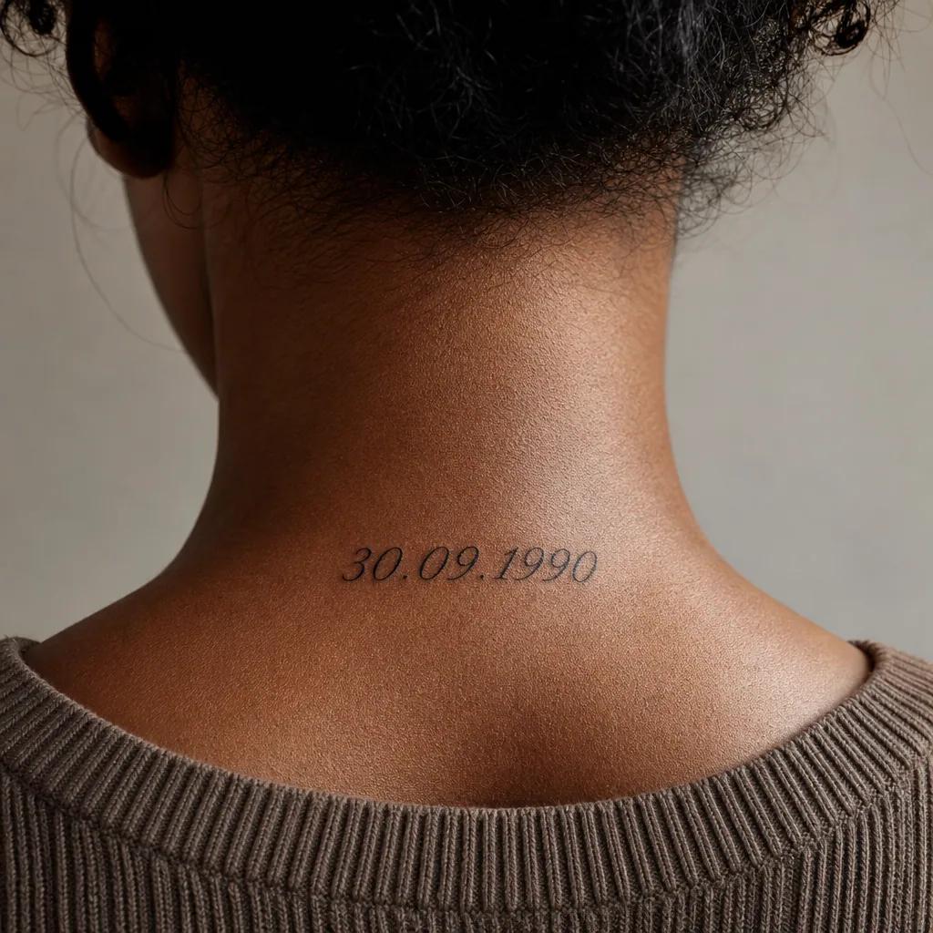 geburtsdatum-tattoo handschrift "mein kind"