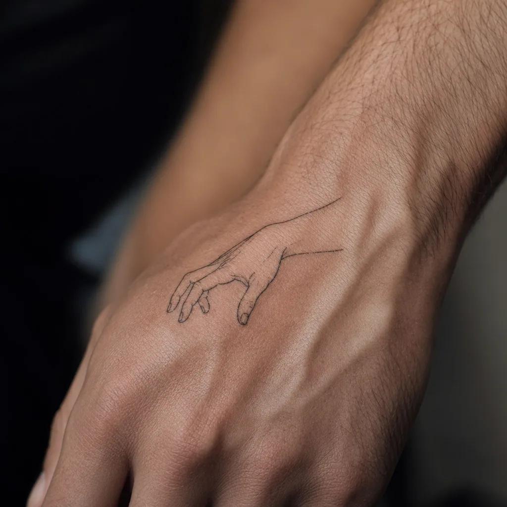 hand-tattoo minimalistische hand