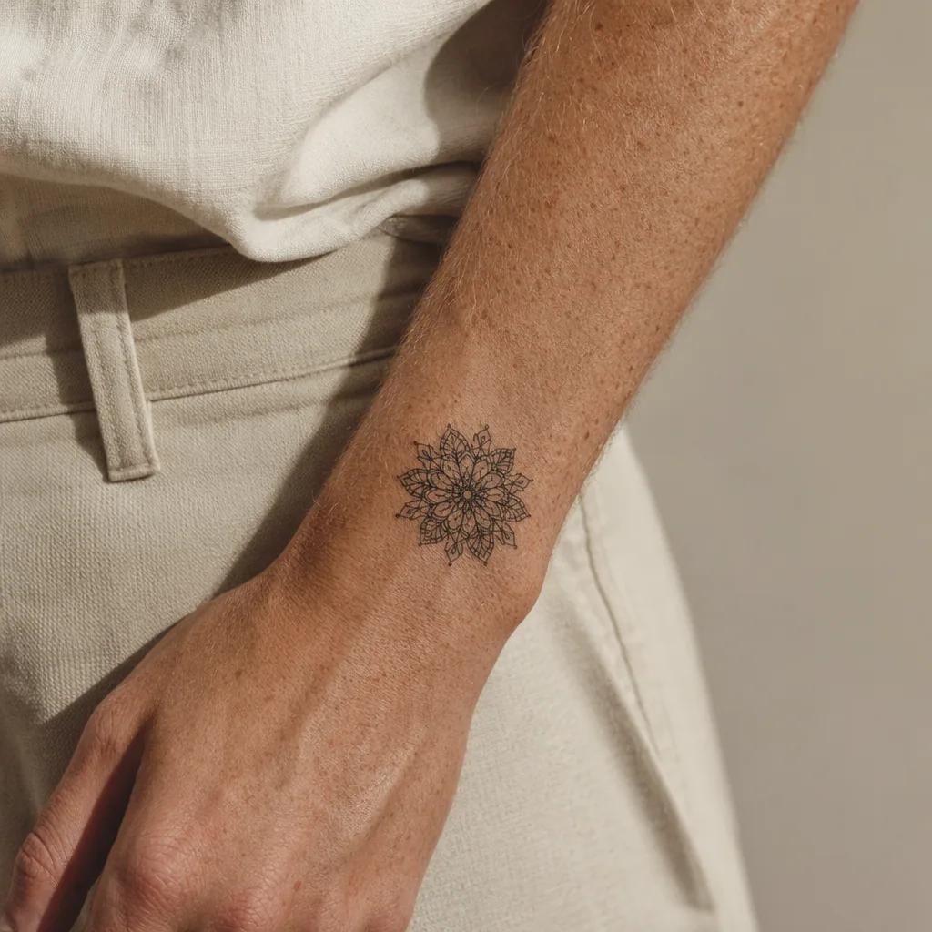 handgelenk-tattoo miniatur-lace-mandala