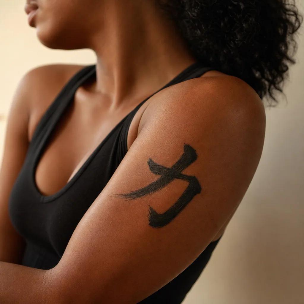 japanese-tattoo kanji "kraft" kalligrafie