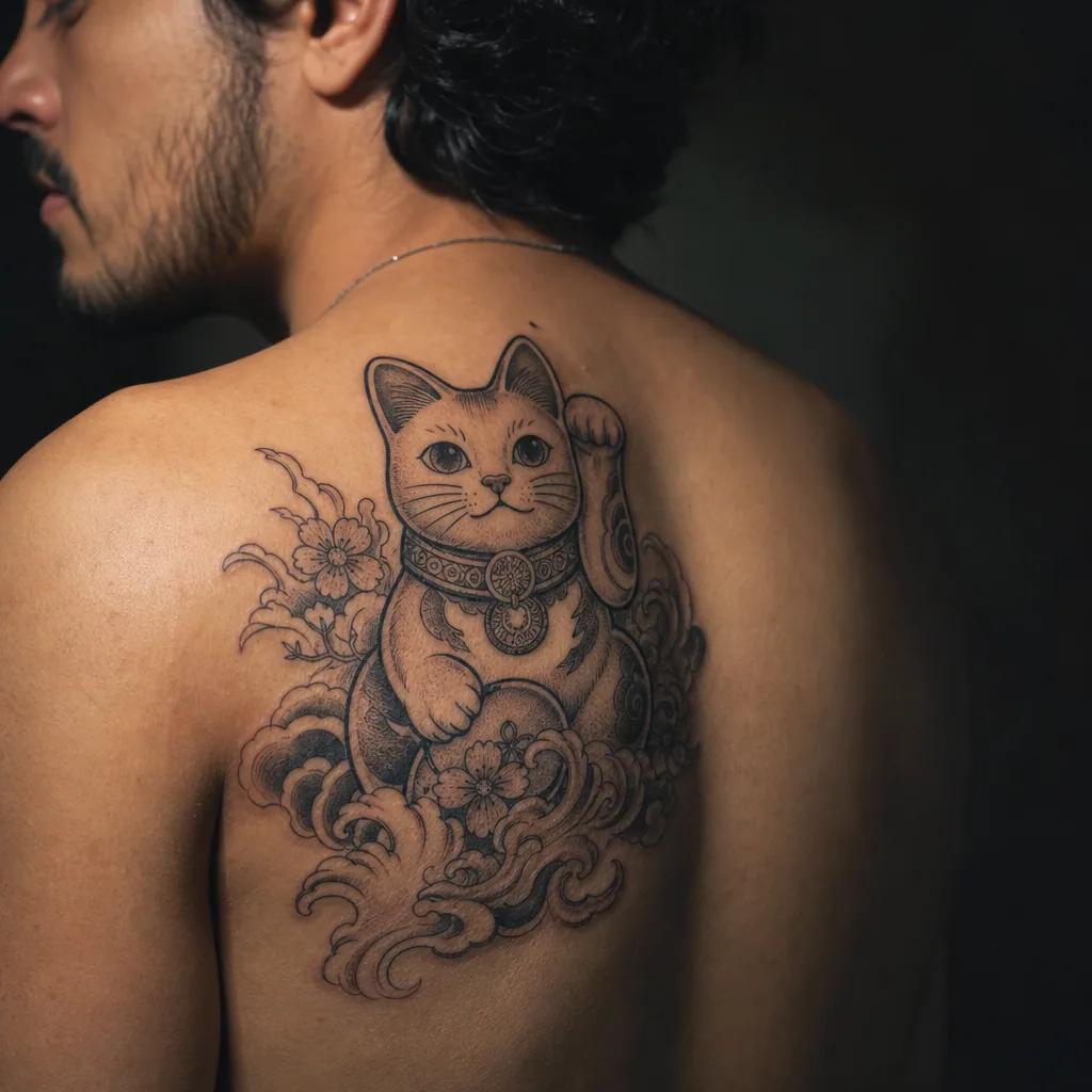 katze-tattoo echtes katzen-porträt