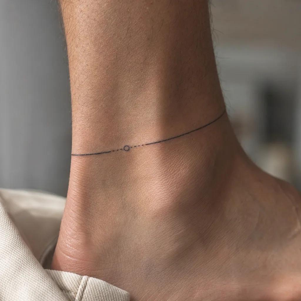 knöchel-tattoo minimalistisches armband