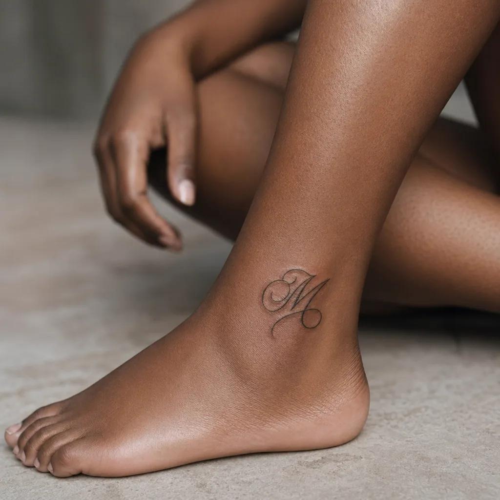 knöchel-tattoo dotwork mond