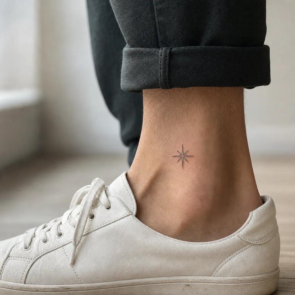 knöchel-tattoo florales zweiglein