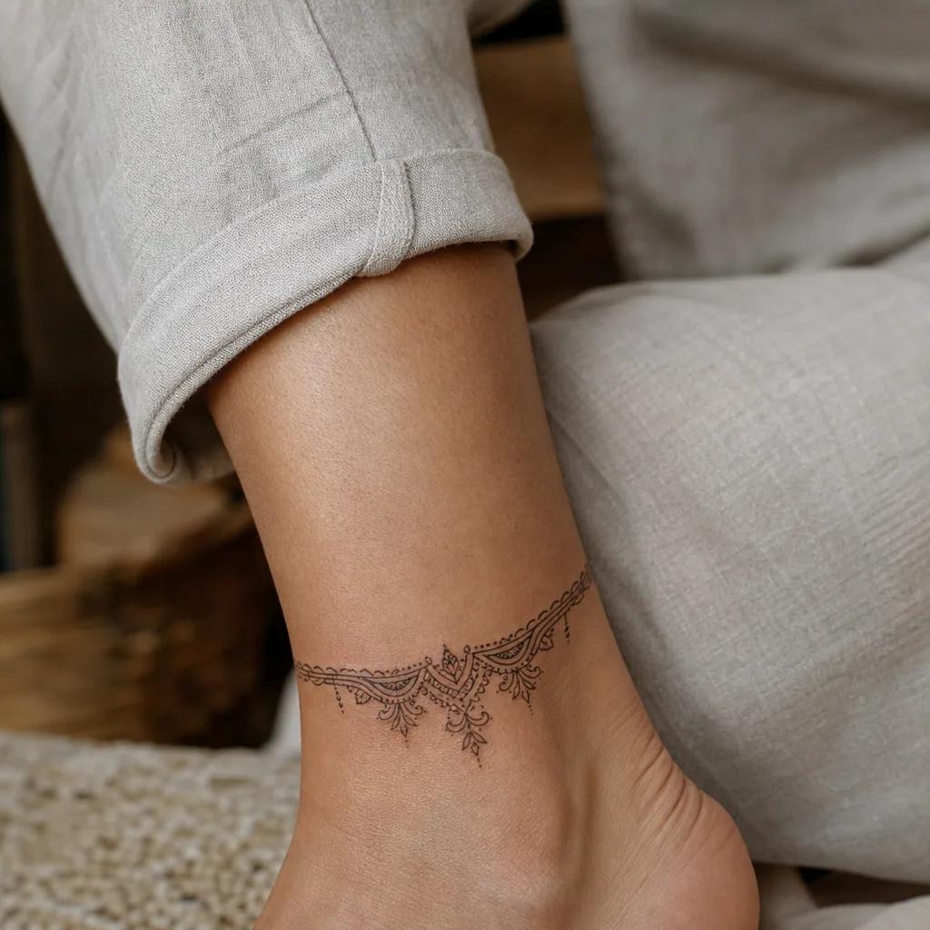 knöchel-tattoo premium ornamentband